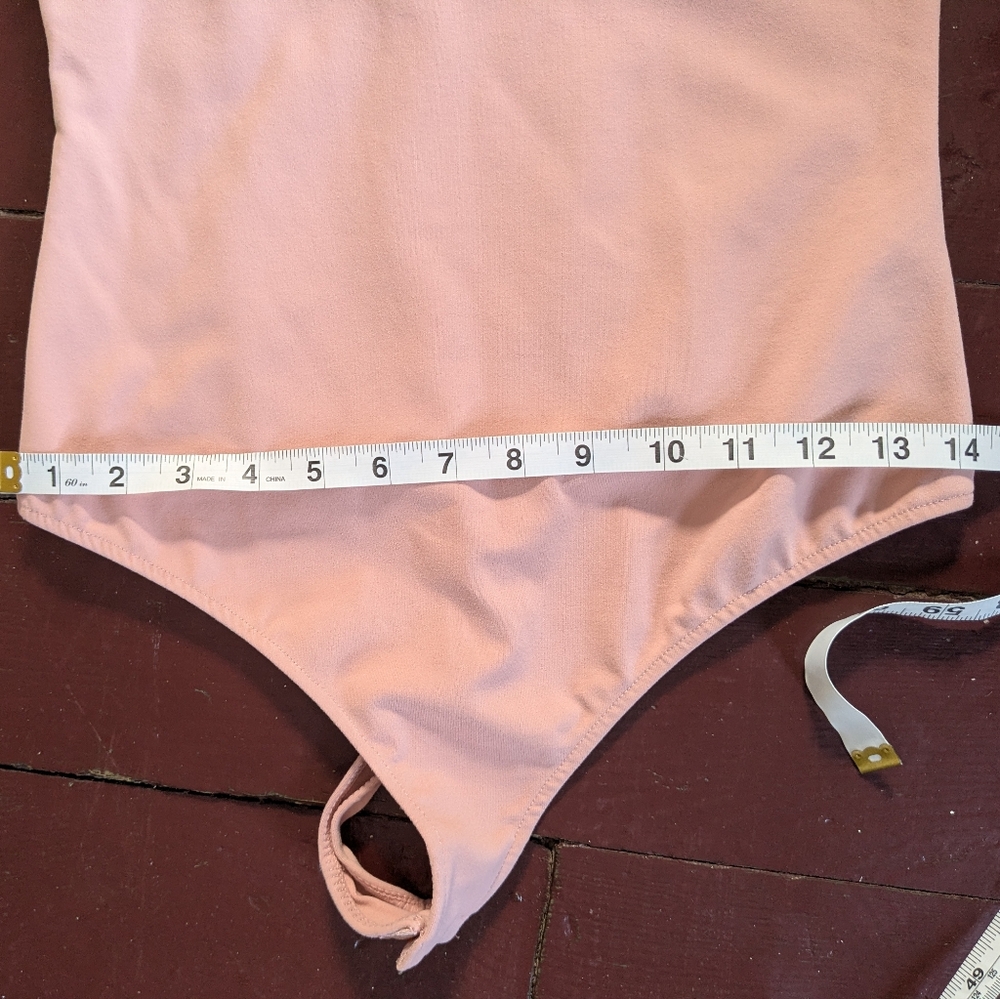NWOT Free People Intimately Tongue Tied Bodysuit Long sleeve Blush Rose Pink S - Picture 13 of 14